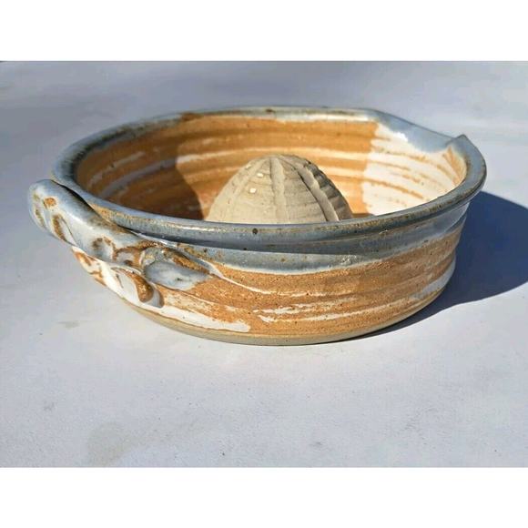 1980s Joyce Signed And Dated ceramic Salt Glazed stoneware‎ pottery Juicer Vtg - Picture 7 of 16